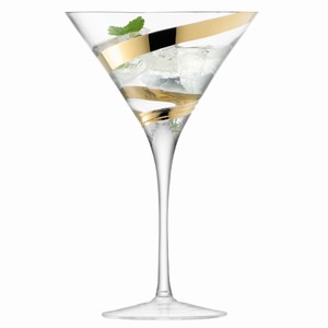 LSA Malika Grand Cocktail Glasses Gold 12.3oz / 350ml