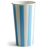 Blue Striped Milkshake Paper Cups 16oz / 450ml