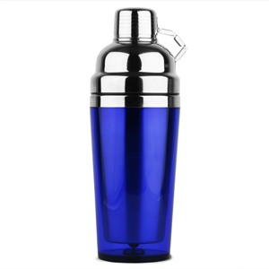 Stainless Steel Double Wall Cocktail Shaker 16oz Blue