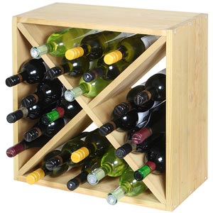 Wine Cellar Cube Natural Pine 300mm - 24 Bottle