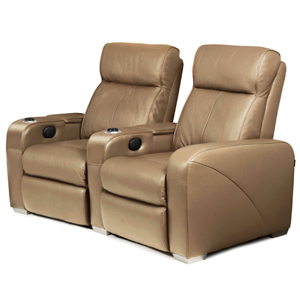 Premiere Home Cinema Seating - 2 Seater Taupe