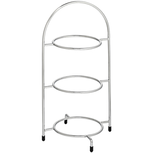 Utopia Chrome 3 Tier Cake Plate Stand 15.5inch / 39cm