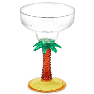 Palm Tree Acrylic Margarita Glasses 13oz / 370ml