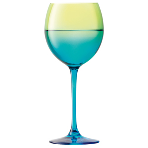 LSA Mezzo Wine Glasses Lime/Turquoise 14oz / 400ml