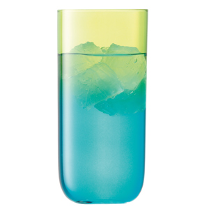 LSA Mezzo Hiball Glasses Lime/Turquoise 17.2oz / 490ml