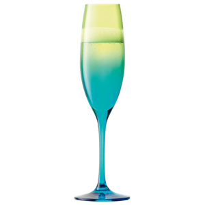 LSA Mezzo Champagne Flutes Lime/Turquoise 7.9oz / 225ml