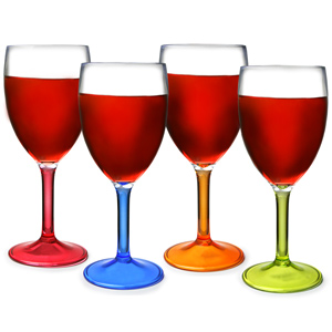 Flamefield Acrylic Party Wine Glasses 10oz / 290ml