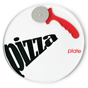 Party Pizza Plate & Cutter 30cm