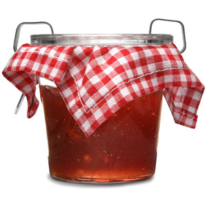 Rustic Single Serving Strawberry Jam Pot