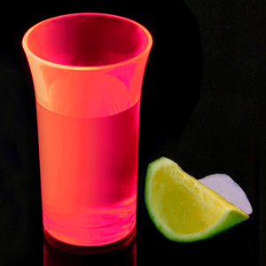 Econ Neon Red Polystyrene Shot Glasses CE 1.75oz / 50ml