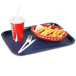 Fast Food Tray Small Blue 10 x 14inch