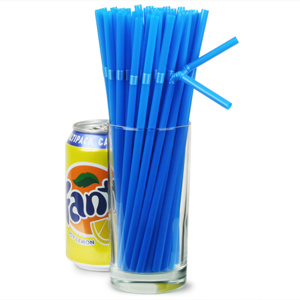 Bendy Straws 8inch Blue