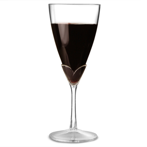 Two Tone Acrylic Wine Glasses Clear Stem 10oz / 280ml
