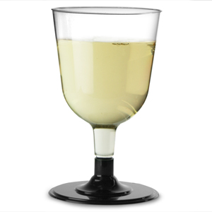 Disposable Wine Glasses Black 5.3oz / 150ml