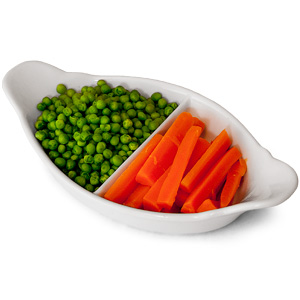 Royal Genware 2 Division Vegetable Dish 28cm