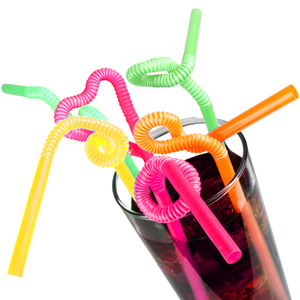 Super Bendy Straws 11inch Neon