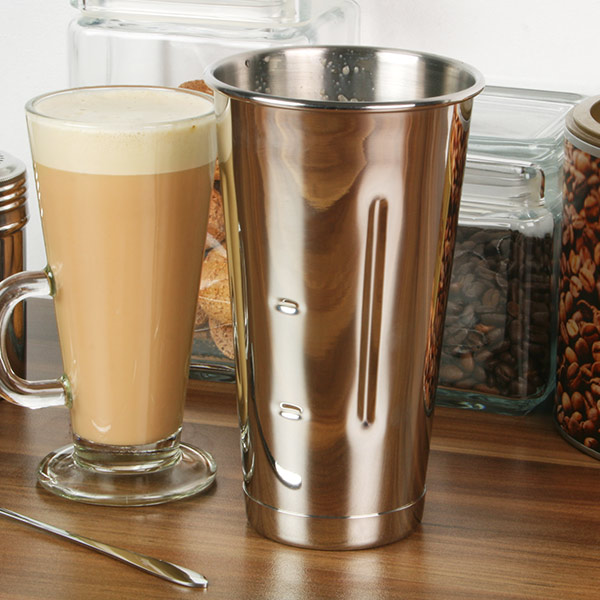 Tezzorio (Set of 3) 30 oz Stainless Steel Malt Cups, Professional Blender  Cups, Milkshake Cups, Cocktail Mixing Cups