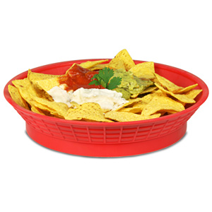 Round Diner Platter with Base Red 10.5inch / 27cm