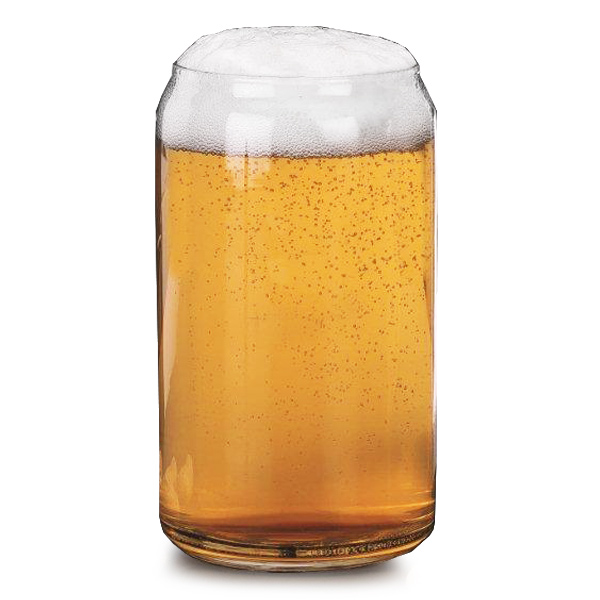Libbey 209 16 oz Beer Can Glass - Safedge Rim